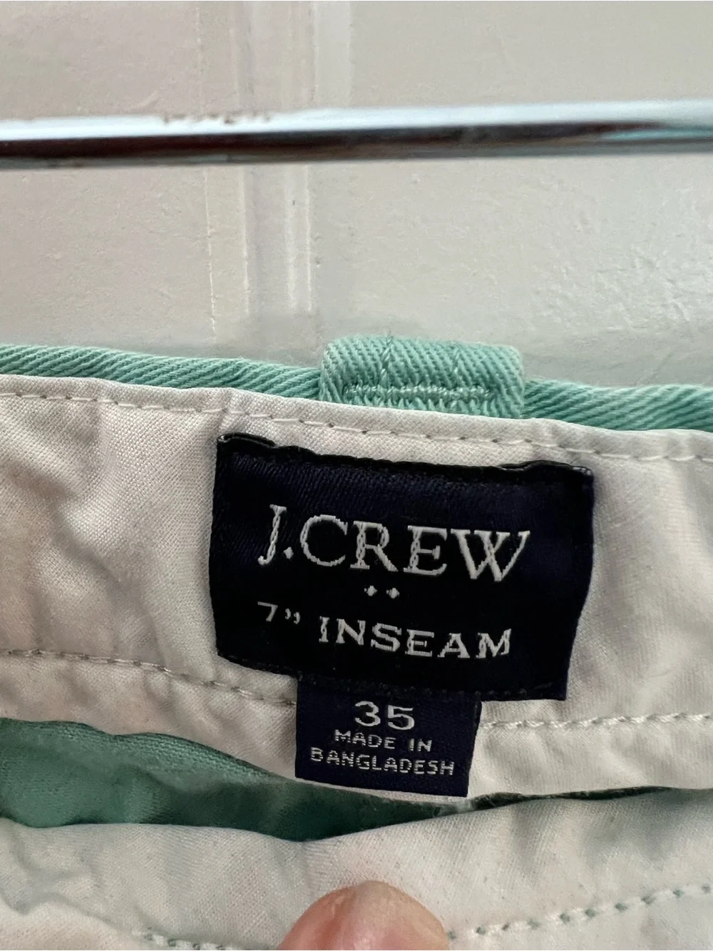 J. Crew Men's Flat Front Chino Shorts in Seafoam